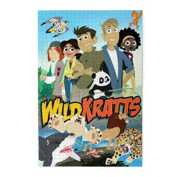 1000pcs Wild Kratts Wooden Puzzle Novelty Jigsaw Puzzle Cartoon Puzzles For Home Office Decor Funny Puzzle For Family Friends Gifts