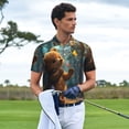 thumbnail image 3 of Sikiie Cute Butterfly Bear Print Men's Short-sleeved POLO Shirts, Button-down Shirts and T-shirts are Suitable for Vacation, Leisure and Business-XX-Large, 3 of 6