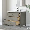 thumbnail image 3 of Vanity Art 36" Bathroom Vanity with Sink and Engineered Marble Top, Freestanding Storage Cabinet with 3 Drawers, 3 of 7