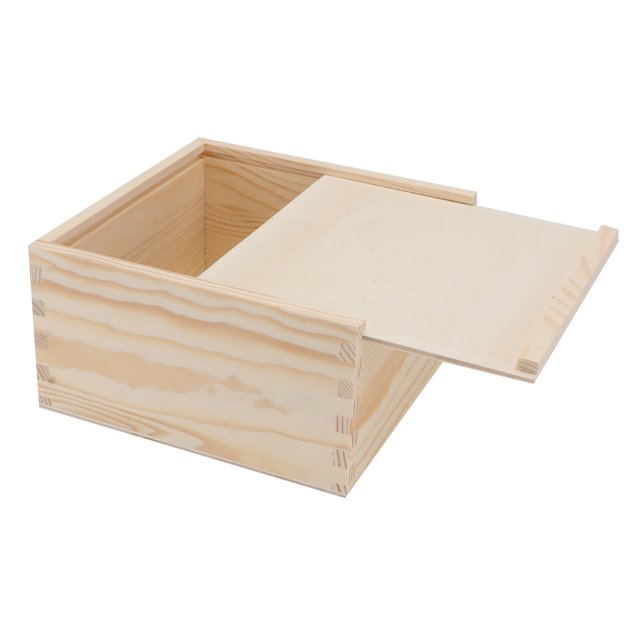 KAKOWELY Wedding Gift Box 1pc Wedding Wood Candy Box Banquet Portable Gift Box Candy Wrapping Box(Khaki)9.84"X9.84"X3.15"