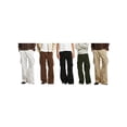 thumbnail image 3 of FOCUSNORM Men's Fall Loose Cargo Pants with Pockets Corduroy Button Soft Fashion Solid Ribbed Trousers, 3 of 8