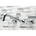 thumbnail image 2 of Kingston Brass KS6051CML Manhattan Two-Handle Wall Mount Roman Tub Faucet, Polished Chrome, 2 of 7