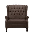 thumbnail image 2 of Llinc Store 29.25 " Wide Seat Recliner Wingback Lying Chair for Living Room, Large Push Back Chair with Footrest, Brown, 2 of 9