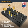 thumbnail image 4 of POWERTEC Router Bit Tray Organizer - Holds 50 Bits | 30 1/2" and 20 1/4" Shank Router Bit Holder for Tool Box and Drawer Storage Solution (71217), 4 of 6