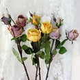 thumbnail image 3 of Artificial Silk Rose Flower Single Stem Lifelike Vintage Fake Rose for Wedding Bouquet Floral Arrangements Home Party Centerpiece Decoration, 3 of 8