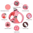 thumbnail image 3 of Checkered Pet Harness Cat Leash Small Dog Harness Kitten Outdoor Breathable Reflective Cat Chest Strap Plaid Walk Bichon Frise, 3 of 10