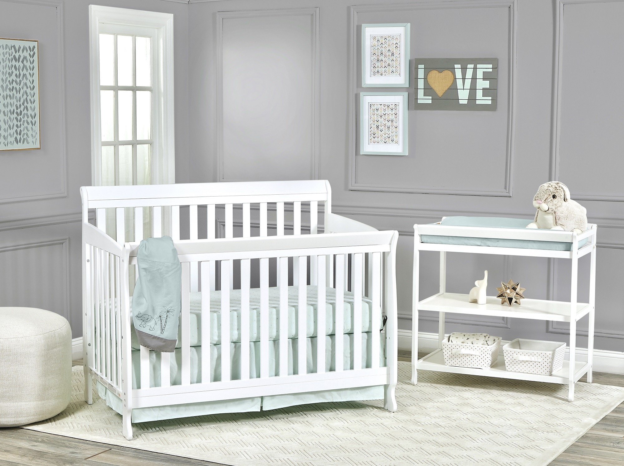 Suite Bebe Riley Crib and Toddler Guard Rail Bundle, White - image 3 of 9