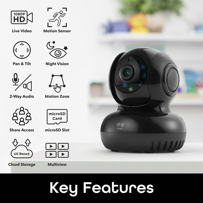 Geeni Sentinel 1080p Smart Security Camera, Pan Tilt Zoom, Night