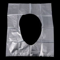 NIYANGLE Transparent PO Toilet Seat Cover Disposable 10 Packs 5Pcs per Pack