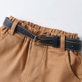 thumbnail image 6 of Staki Boys Spring Outfits Boy's Summer Beach Outfits Textured Button Down Shirt and Short Sets Casual Vacation Clothes for Toddler 3T 4T 5T,Khaki 3-6 Months, 6 of 8