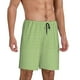 thumbnail image 2 of Balery Green Gingham Pantalones cortos de pijama de punto de algodón para hombre con cinturilla y bolsillos-Medium, 2 of 6