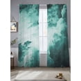 thumbnail image 2 of Clouds Sheer Curtains 2 Panels Set Abstract Gradient Green Clouds Sky Sheer Window Curtains Light Filtering Rod Pocket Voile Drapes for Bedroom Living Room 52"X84", 2 of 9