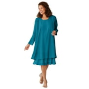 Woman Within Plus Size Petite 2-Piece Jacket Dress