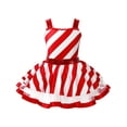 thumbnail image 2 of iiniim Kids Girls Sequins Striped Dance Figure Skating Tutu Dress Christmas Party Candy Cane Costume Red 8, 2 of 7