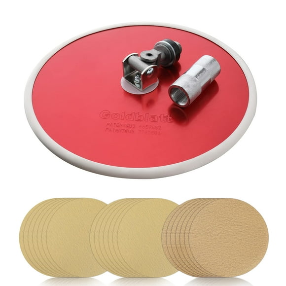 Goldblatt Ponceuse à Cloison Sèche 9 Pouces, avec 30 Disques de Ponçage-Hook and Loop 80 x 100/180 Grains Mixtes, pour Nettoyage et Polissage des Murs