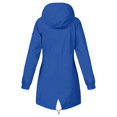 thumbnail image 4 of EliteGoogv Womens Hooded Trench Coats Long Belted Jackets For Women Travel Outerwear Casual Jackets Blue L, 4 of 5