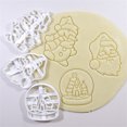 thumbnail image 3 of Cortador de galletas de Navidad, molde de Papá Noel de hombre de jengibre, sello para fiesta de Navidad para niños, molde para galletas en relieve, suministros de decoración para hornear, 3 of 5
