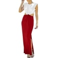 thumbnail image 2 of Gspmoly Robes pour Femmes, Robe d'Été Aguichant pour Femmes à Col Rond Fendu Sans Manches Patchwork Dos Nu, Robes de Vacances pour Femmes Offres des Fêtes, 2 of 7