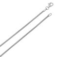 thumbnail image 2 of 1.7mm Polished Rhodium Plated Silver Round Box Chain Necklace, 24 inches, 2 of 7