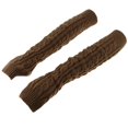 thumbnail image 1 of Jumpingount Women Winter Knit Long Fingerless Gloves Brown Thumbhole Warmer Arm Mittens guantes y mitones, 1 of 1