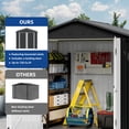 thumbnail image 5 of Uforic 6 Ft x 4 Ft Outdoor Tool Shed with Air Vents & Lockable Doors for Bikes & Tools, Dark Gray, 5 of 6