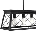 thumbnail image 6 of 5-Light Farmhouse Matte Black Chandelier Industrial Pendant Lighting for Kitchen Island for Dining Room, Living Room, 6 of 8