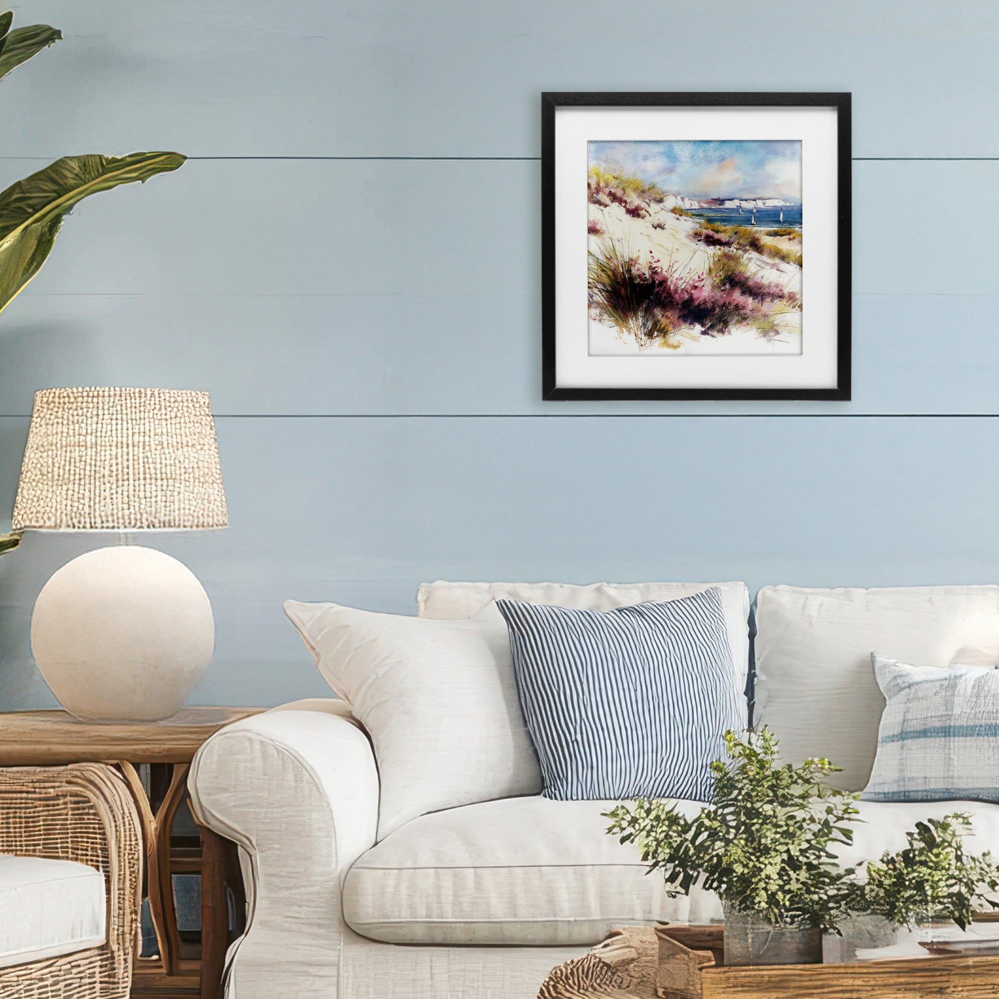 Stupell Industries Cliffs And Waters View Black Framed Print Under Glass, design by Svetlana Aleynikova
