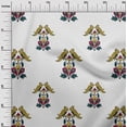 thumbnail image 2 of oneOone Viscose Jersey Fabric Leaves|Bird & Floral Block Printed Craft Fabric BTY 60 Inch Wide, 2 of 5