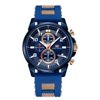Men Fashion Sports Watch Silicone Strap Waterproof Chronograph Date Quartz Watches Wrist Watch