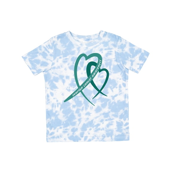 Inktastic Ovarian Cancer Awareness Teal Heart Ribbons Boys or Girls Toddler T-Shirt