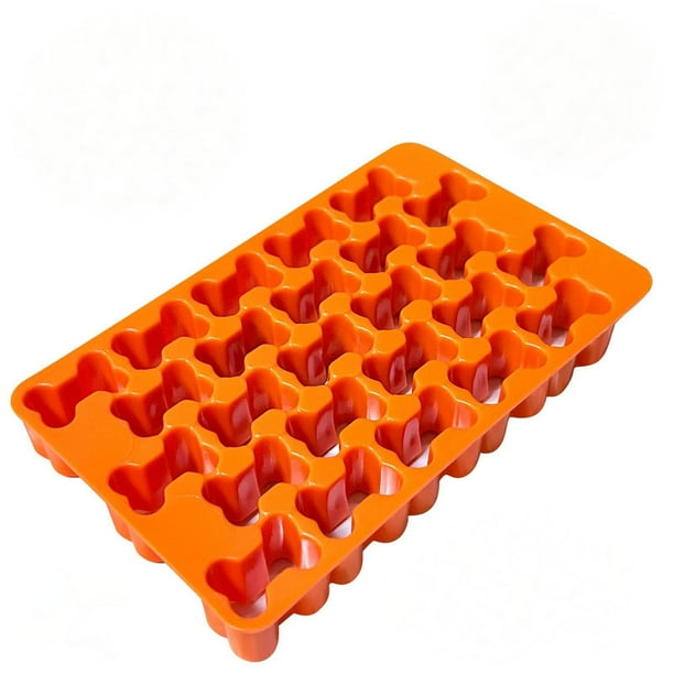 Pisexur Batería de cocina Moldes para galletas con forma de 25 huesos, color naranja y rojo, hechos a mano, fáciles de desmoldar. para la cocina del hogar