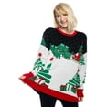 thumbnail image 6 of T-Rex on Sleigh Santa Claus Presents Trees Ugly Christmas Sweater Multicolored, 6 of 8