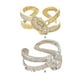 thumbnail image 4 of Guardurnaity Anillo de apertura para mujer, anillos de decoración de circón de doble capa de cobre, decoraciones ajustables, joyería para novia, regalo de Ropa, zapatos y accesorios Miscelánea Oro Guardurnaity AP014643-01, 4 of 6