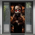 thumbnail image 5 of Halloween Ghosts Door Cover,Halloween Decorations, Outdoor Scary Halloween Door Cover with Horror Ghosts Character for Halloween Birthday Decor Halloween Party Supplies Door Banner, 5 of 6