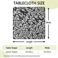 thumbnail image 2 of Black Boho Tribal Feathers Pattern Square Fitted Tablecloth with Elastic Edge,Square Table Cover,Washable Elastic Table Cover for Home Kitchen Party Decor 34"x34", 2 of 6