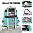 thumbnail image 4 of JIALIOU Mini Backpack Purse for Women Quilted Casual Daypack Small Travel Shoulder Bag, Cute Cartoon Skeleton Dancing, 4 of 7