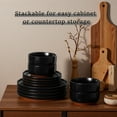 thumbnail image 5 of Onader 12-Piece Plates and Bowls Sets, Dinnerware Sets for 4, Modern Stoneware Dinnerware Set for Home Restaurant, Dishwasher & Microwave Safe, Scratch Resistant, Matte Black, 5 of 9
