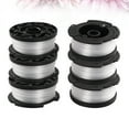 thumbnail image 3 of 6 Pcs Fil de Remplacement pour Coupe-Bordures en Nylon, Fil de Tondeuse Compatible avec BLACK DECKER (Noir), 3 of 9