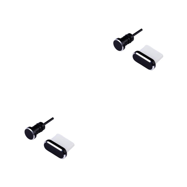 Seitruly Tapón antipolvo, cubierta USB tipo C portátil, puerto de de auriculares antipolvo, accesorios flexibles impermeables para Negro PC 1 2piezas