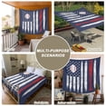 thumbnail image 6 of American Flag Tapestry for Bedroom Wall Hanging Tapestry, US Flag Baseball Stars Navy Blue Ceiling Backdrop Tapestries Poster Blanket Wall Decor for Teens Room Living Room Dorm 39" x 59", 6 of 8
