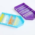 thumbnail image 3 of Diamond Painting Tray with Divider – 2 PCS Diamond Rhinestone Plate Tray Diamond Painting Accessory Tool Plastic Bead Sorting Tray Kit Diamond Art Storage Containers (Purple + Blue), 3 of 3