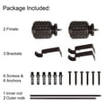 thumbnail image 5 of UTOPIA ALLEY Wall Mounted 3/4 Inch Curtain Rod - Curtain Rods For Windows 86 to 120 Inch, Adjustable Drapery Rods, Oil rubbed bronze Bedroom Curtain Rods, Tapestry Poles (Oil rubbed bronze, 86"-120"), 5 of 8