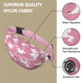 thumbnail image 5 of Fanny Pack Pink Halloween Ghosts Waist Pack Bag,Running Cross Bag,Waterproof Large Fanny Packs for Women Men for Travel Running Hiking Cycling, 5 of 6