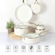 thumbnail image 5 of Juego de utensilios de cocina cerámica antiadherente 10 piezas aluminio esmaltado calibre pesado blanco lino mango dorado, 5 of 6