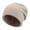 Khaki, variant on Mosey Women Winter Hat Knitted Elastic Thick Warm Soft Cold Resistant No Brim Beanie Baggy Solid Color Lady Cap