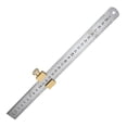 thumbnail image 1 of Almencla 30cm Stainless Steel Ruler with 45 degree Limit Block High Precision Wood Positioning Copper, 1 of 8