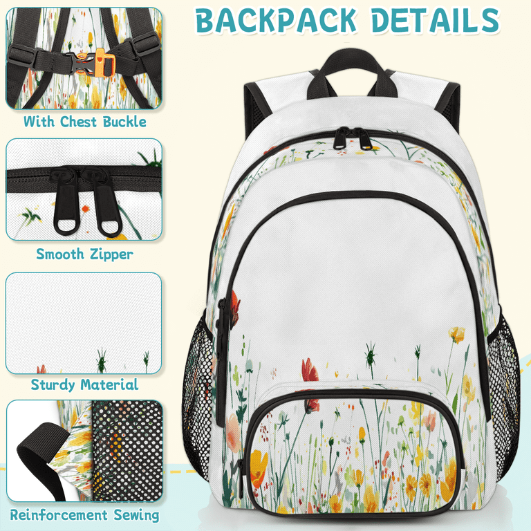 Stylish Red and Yellow Women\'s Backpack Backpack (Red / Yellow) – The Celestial Shop main image 3