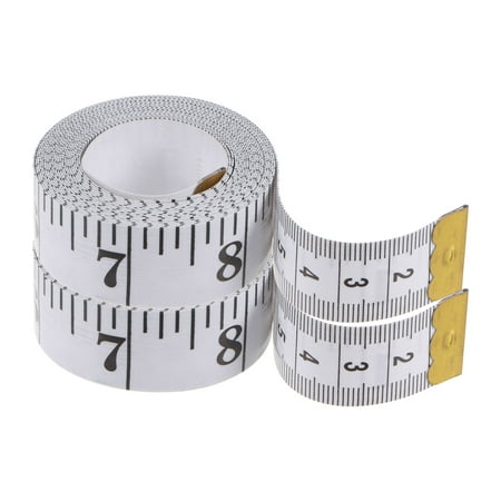

Uxcell 2pcs Soft Tape Measure 300cm/120 Double Scale Inch & Metric Flexible Measuring Rulers 20mm Width White