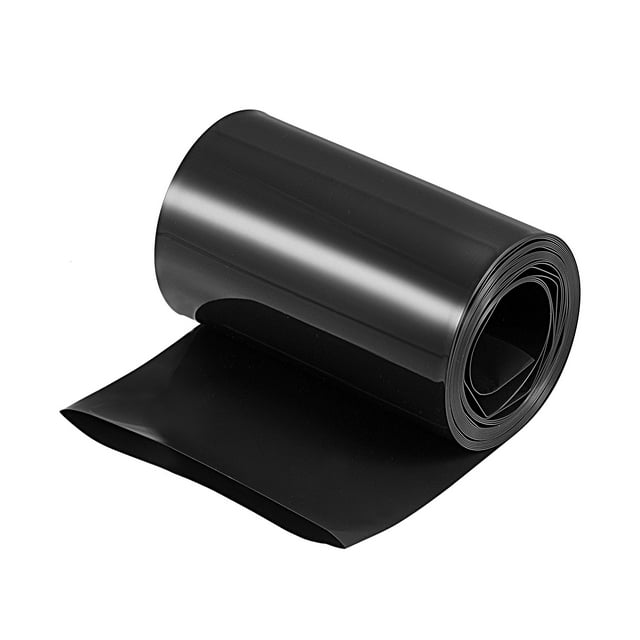 Unique Bargains Tubes Rétractables à la Chaleur en PVC Noir 85mm Plat 10 Pieds pour Grande Batterie