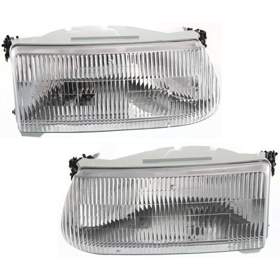 Garage-Pro Driver and Passenger Side Headlight for Ford Explorer 1995-2001 Halogen With bulb(s) Replaces# F5TZ13008A F5TZ13008B